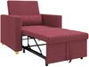 vidaXL Ausziehbare Schlafcouch Einzel Weinrot 90 x 165 x 87 cm Stoff 42002687 Bild 4