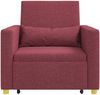 vidaXL Ausziehbare Schlafcouch Einzel Weinrot 90 x 165 x 87 cm Stoff 42002687 Bild 5