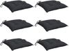 vidaXL Stuhlkissen 6 Stk. Schwarz 40x40x7 cm Oxford-Gewebe 361473 Bild 3