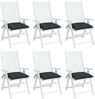 vidaXL Stuhlkissen 6 Stk. Schwarz 40x40x7 cm Oxford-Gewebe 361473 Bild 4