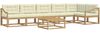vidaXL Outdoor-Sofagarnitur 7 pcs Weiß und Creme 79 x 79 x 37 cm 3386564 Bild 2