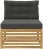 vidaXL Outdoor Mittelsofa Massivholz Akazie Weiß 901569 Bild 3