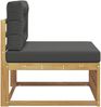vidaXL Outdoor Mittelsofa Massivholz Akazie Weiß 901569 Bild 4