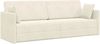vidaXL Boden-Sofa-Bett Creme 213 x 70 x 77 cm Samt 4106732 Bild 2