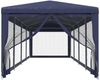 vidaXL Partyzelt mit 10 Mesh-Seitenwänden Blau 3x12 m HDPE 319247 Bild 3