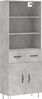 vidaXL Highboard Betongrau 69,5x34x180 cm Holzwerkstoff 3200549 Bild 2