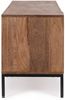 TV Board Aidinka aus Mangoholz, Retro Chic Design, braun, handgefertigte Fronten, 180 cm Bild 4
