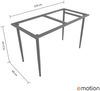 Esszimmertisch MARIA 160x80cm graue Keramikplatte mit nordic style Tischgestell : Grau Bild 4