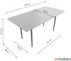 Esszimmertisch MARIA 160x80cm graue Keramikplatte mit nordic style Tischgestell : Grau Bild 3