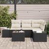 vidaXL Gartensofa-set mit Speicher Braun und Creme Poly-Rattan 3355716 Bild 3