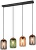 LED Pendelleuchte Lampenschirme bunt aus recyceltem Glas, Breite 90cm Bild 2