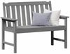 vidaXL Gartenbank Hellgrau 120 x 59 x 88 cm HDPE 42006603 Bild 3