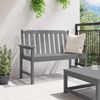 vidaXL Gartenbank Hellgrau 120 x 59 x 88 cm HDPE 42006603 Bild 4