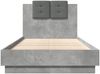 vidaXL Bettgestell mit Kopfteil Betongrau 90x190 cm Holzwerkstoff 3209971 Bild 4