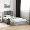 vidaXL Bettgestell mit Kopfteil Betongrau 90x190 cm Holzwerkstoff 3209971 Bild 1
