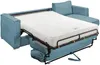 Vente-unique - LORETO Sofa SamtStoff Blau - B 223 cm152 cm x H 90 cm x L 278 cm Bild 4