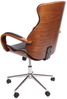 Mendler 'HWC-H39' Chefsessel Drehstuhl, Bugholz Walnuss-Optik / Kunstleder schwarz, FSC®-zertifiziert Bild 4