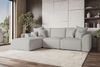 99rooms Gusto Ecksofa Strukturstoff NEVE Hellgrau Links mit Schlaffunktion Bild 2