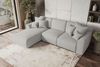 99rooms Gusto Ecksofa Strukturstoff NEVE Hellgrau Links mit Schlaffunktion Bild 3