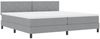 vidaXL Boxspringbett mit Kissen Hellgrau 200 x 200 cm Stoff 3338790 Bild 4