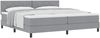 vidaXL Boxspringbett mit Kissen Hellgrau 200 x 200 cm Stoff 3338790 Bild 2