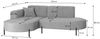 Ecksofa Designersofa VALENCIA XS in Stoff Noel Braun Ottomane Rechts Bild 2