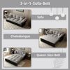 Celya Schlafsofa 203 cm ausziehbar, 3-in-1 Konvertibles, mit Tufting und 2 weichen Kissen, Ideal für Wohnzimmer, Schlafzimmer oder kleine Räume Bild 3