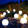 3x LED Solarleuchte, Kugel weiß, DM 15 cm, H42,5 cm Bild 2