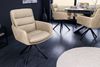 riess-ambiente Polsterstuhl BIG GEORGE beige/schwarz-Echtleder, Microfaser, Armlehne, 360° drehbar (Einzelartikel, 1 St), gepolsterter Drehstuhl - ideal für Wohn-, Arbeits-, Esszimmer & Küche Bild 5