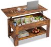 WLIVE Couchtisch Höhenverstellbar und Ausziehbar, Couchtisch Holz mit Stauraum (Wohnzimmertisch für Wohnzimmer, Büro, 1 Tisch), 98 x 48 x 46 cm Bild 5