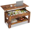 WLIVE Couchtisch Höhenverstellbar und Ausziehbar, Couchtisch Holz mit Stauraum (Wohnzimmertisch für Wohnzimmer, Büro, 1 Tisch), 98 x 48 x 46 cm Bild 4