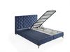 Schlafzimmer-Set "Lona" – Bett mit Bettkasten und Matratze , Nachttisch, Hocker-Blau Bild 4