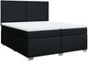 vidaXL Boxspringbett mit Matratze Schwarz 200x200 cm Stoff 3292890 Bild 3