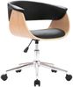 vidaXL Drehbarer Bürostuhl Schwarz Bugholz und Kunstleder [3054833] Bild 2