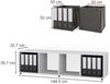 Raumteiler Ludus Weiß 142.5 x 36.2 cm mit 2 Faltboxen opt. 3 Vicco Bild 3