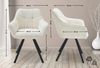 CLP 2er Set Esszimmerstuhl Scott I Samt oder Stoff I Sessel mit Metallgestell I,creme Stoff Bild 2