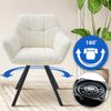 CLP 2er Set Esszimmerstuhl Scott I Samt oder Stoff I Sessel mit Metallgestell I,creme Stoff Bild 3