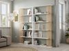 Bücherregal >ALIDA< 5 Fächer, in Artik Weiß / Canadian Eiche Dekor - 90x180x25 (BxHxT) Bild 5