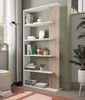 Bücherregal >ALIDA< 5 Fächer, in Artik Weiß / Canadian Eiche Dekor - 90x180x25 (BxHxT) Bild 3