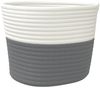 vidaXL Aufbewahrungskörbe 2 Stk. Grau und Weiß Ø24x18 cm Baumwolle 358453 Bild 5