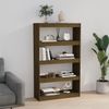 vidaXL Bücherregal/Raumteiler Honigbraun 80x30x135,5 cm Kiefernholz 808196 Bild 3