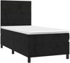vidaXL Boxspringbett mit Matratze & LED Schwarz 90x200 cm Samt 3136163 Bild 3