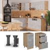 Küchenunterschrank R-Line Beton 40 cm mit Schubladen, ohne Arbeitsplatte Vicco Bild 3
