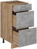 Küchenunterschrank R-Line Beton 40 cm mit Schubladen, ohne Arbeitsplatte Vicco Bild 4