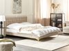 Bett mit Lattenrost LIMOUX 160 x 200 cm Samtstoff Taupe Bild 3