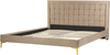 Bett mit Lattenrost LIMOUX 160 x 200 cm Samtstoff Taupe Bild 4