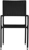 vidaXL Garten-Essstühle 2 Stk. Stapelbar Schwarz Poly Rattan 318698 Bild 3
