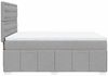 vidaXL Boxspringbett mit Matratze Hellgrau 160x200 cm Stoff 3291733 Bild 5