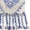Teppich Bauwmolle beige blau 80 x 200 cm geometrisches Muster Kurzflor MANAVGAT Bild 5