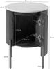 Beistelltisch rund Mango 40x40x52 schwarz lackiert / Marmor weiß BARCELONA #130 Bild 5